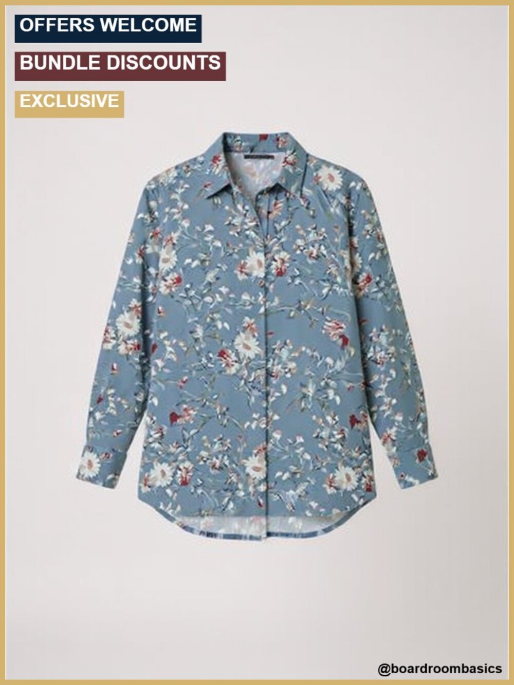 Chiffon Floral Blouse with 3/4 Ruffle Sleeves
